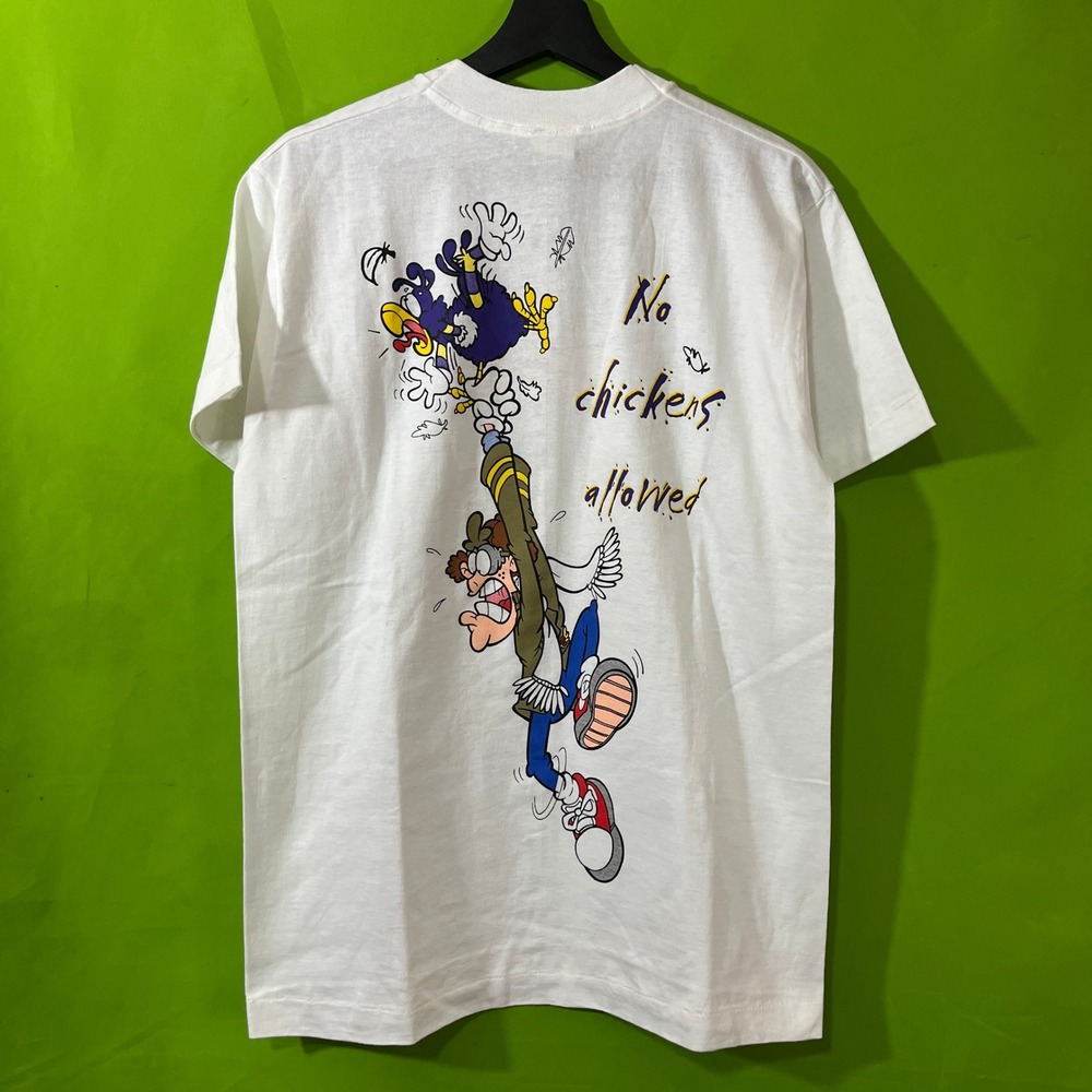 Vintage 1997 MGM Grand Las Vegas Sky Screamer Shirt White Large Roller Coaster